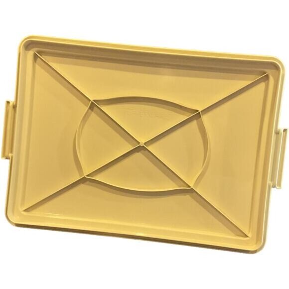 Tupperware Rectangle Cake Carrier With Handle Yellow & White Plastic - Picture 6 of 9